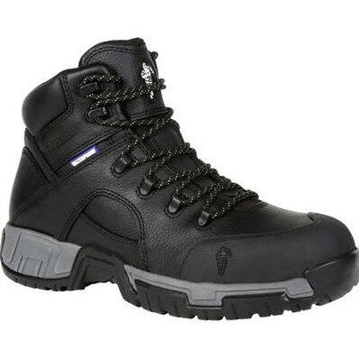 Michelin Men's Hydroedge 6" Steel Toe Waterproof Work Boot -Black- XHY866 7.5 / Medium / Black - Overlook Boots