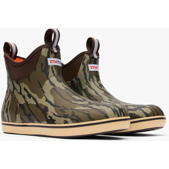 Xtratuf Men's 6" Mossy Oak Bottomlands Ankle Deck Waterproof Boot - XMABMOB - Overlook Boots