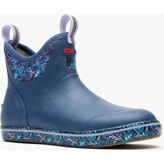 Xtratuf Women's Ankle Deck 6" Waterproof Pull On Boot - Vintage - XWAB2AG 5.0 / Medium / Vintage Indigo - Overlook Boots