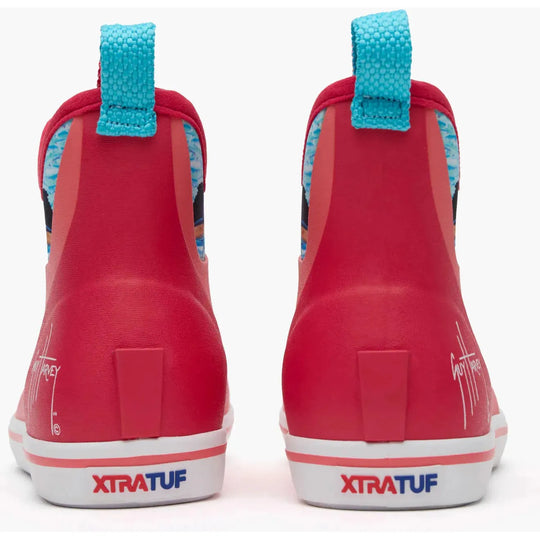 Xtratuf Women's Guy Harvey 6" Waterproof Ankle Deck Boot - Coral - XWABGH40 - Overlook Boots