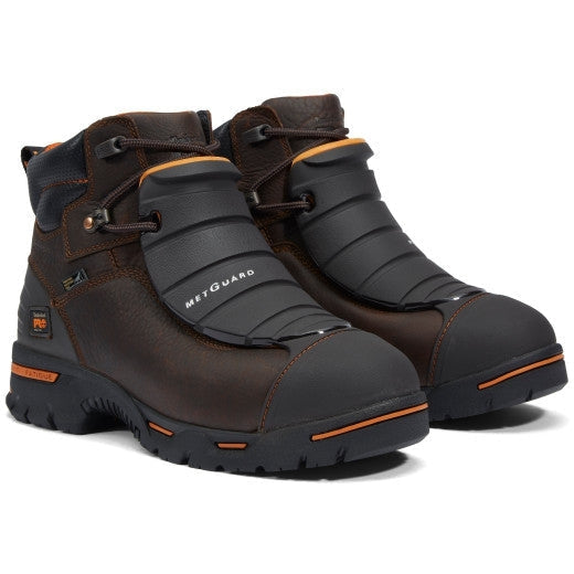 Timberland PRO Men's Endurance 6" Metguard Steel Toe Work Boot - TB1A172T214 3.5 / Medium / Brown Full Grain - Overlook Boots