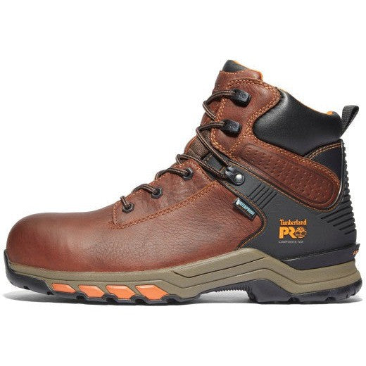 Timberland Pro Men's Hypercharge 6" Composite Toe Waterproof Work Boot- Brown- TB1A1Q54214 - Overlook Boots