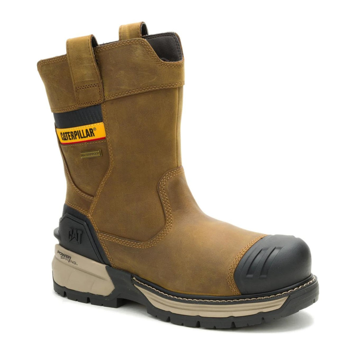 Cat Men's Excavator Power Spring Composite Toe Waterproof Wellington Work Boot - Pyramid - P91832 6 / Medium / Pyramid - Overlook Boots