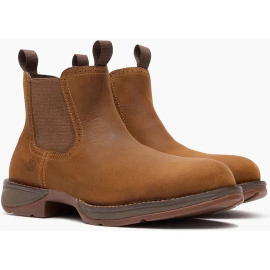Durango Men's Red Dirt Rebel Steel Toe Chelsea Work Boot- Brown- DDB0524 - Overlook Boots