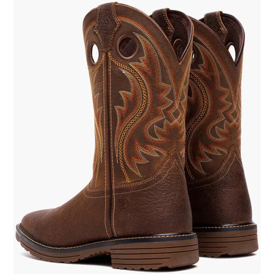Durango Men's Workhorse 11" Soft Toe Pull On Work Boot- Brown- DDB0527 - Overlook Boots
