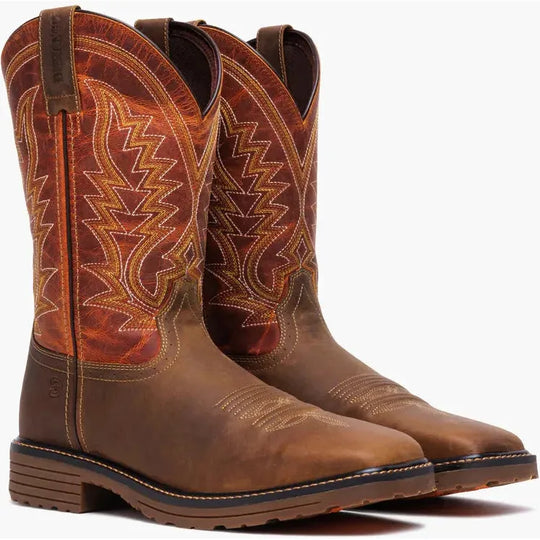 Durango Men's Workhorse 11" Steel Toe Pull On Work Boot- Brown- DDB0528 - Overlook Boots