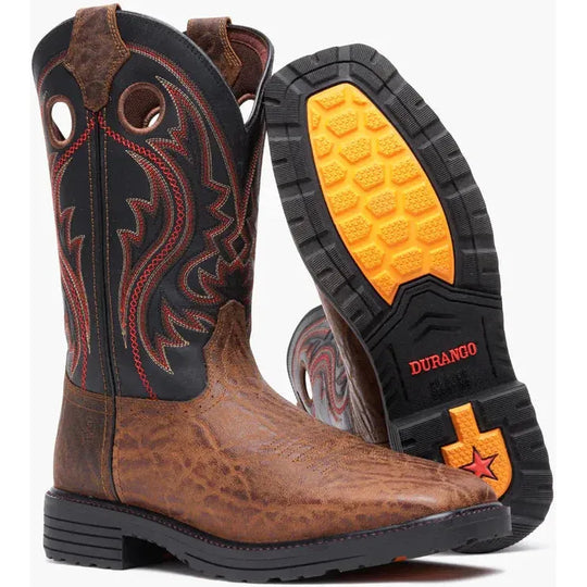 Durango Men's Workhorse 11" Steel Toe Pull On Work Boot - Black- DDB0529 - Overlook Boots