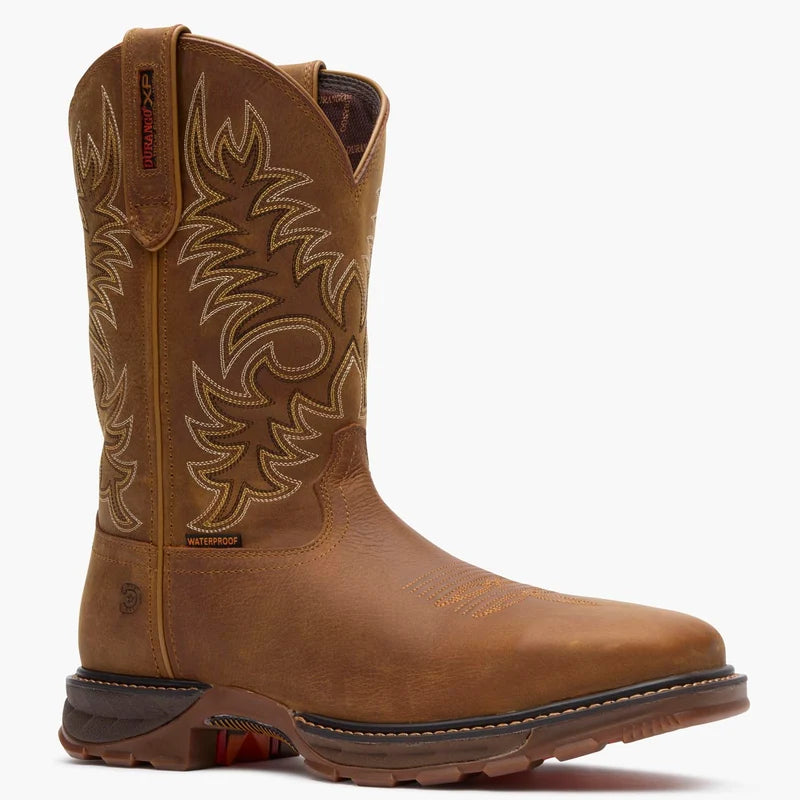 Durango Men's Maverick XP 11" Steel Toe Waterproof Pull-On Work Boot - Brown - DDB0545 7 / Medium / Brown - Overlook Boots
