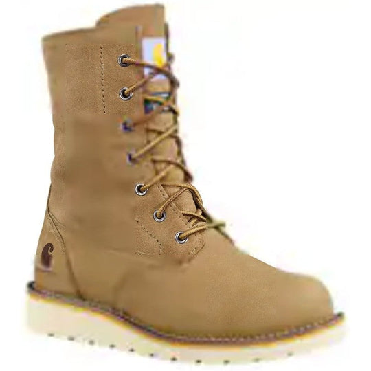 Carhartt Women's Fold Down 8" Waterproof Wedge Winter Boot -Hickory- FW8069-W 6 / Medium / Brown - Overlook Boots