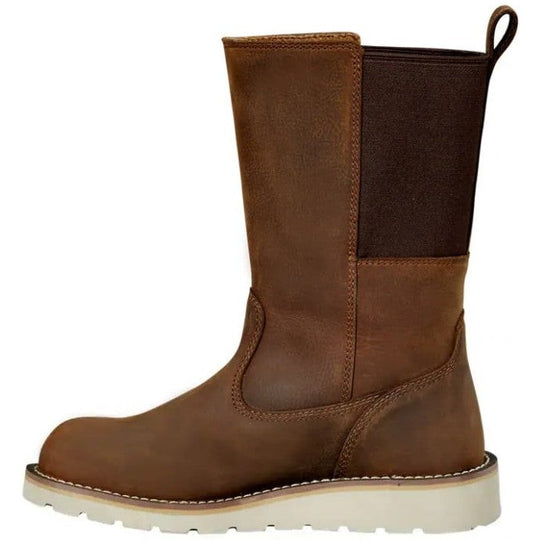 Carhartt Women's 10" Steel Toe Waterproof Wellington Wedge Boot -Brown- FW1234-W - Overlook Boots