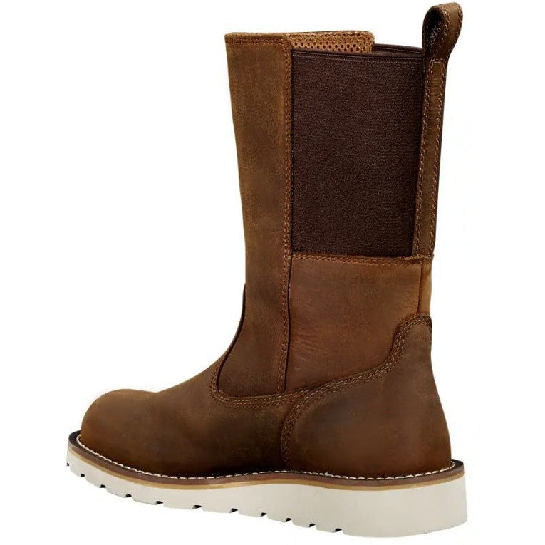 Carhartt Women's 10" Steel Toe Waterproof Wellington Wedge Boot -Brown- FW1234-W - Overlook Boots