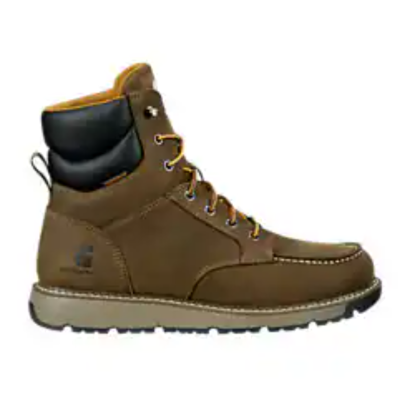 Carhartt Men's Millbrook 6" Nano Toe Waterproof Wedge Work Boot -Brown- FM6423-M - Overlook Boots