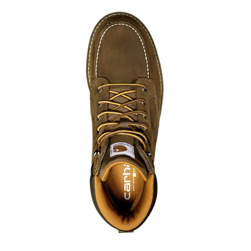 Carhartt Men's Millbrook 6" Nano Toe Waterproof Wedge Work Boot -Brown- FM6423-M - Overlook Boots