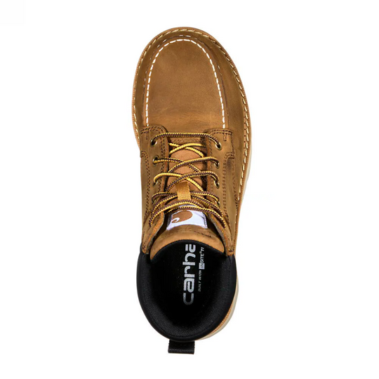 Carhartt Women's Millbrook 6" Soft Toe Waterproof Wedge Work Boot- Brown- FM6144-W - Overlook Boots