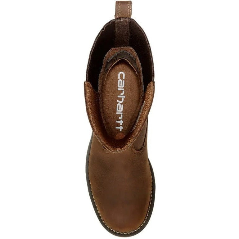 Carhartt Women's 10" Steel Toe Waterproof Wellington Wedge Boot -Brown- FW1234-W - Overlook Boots