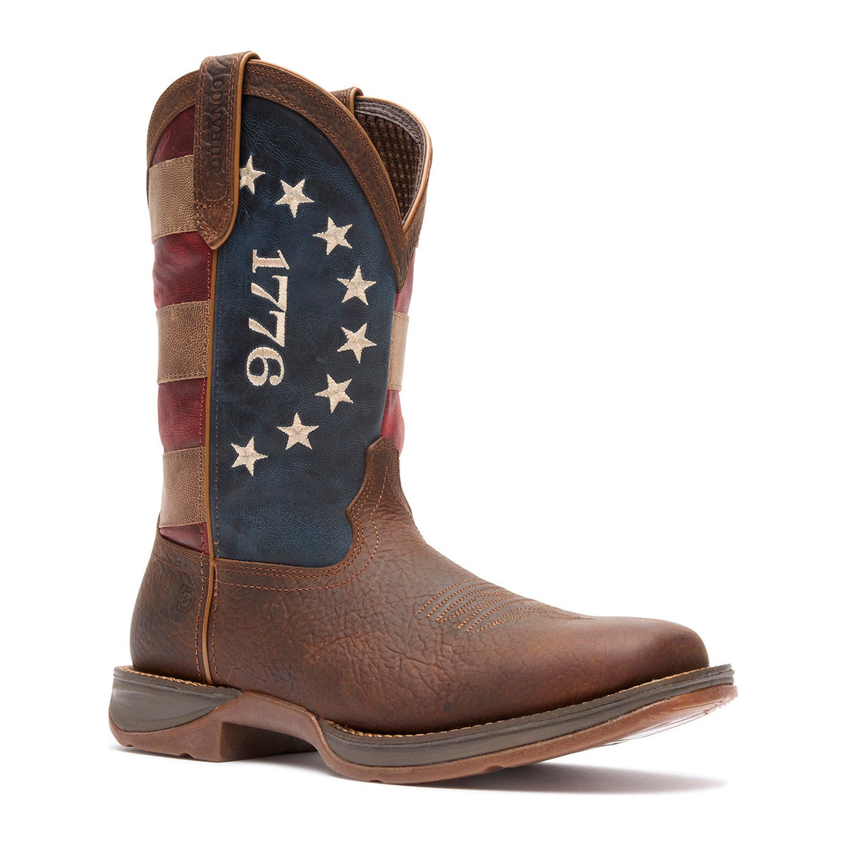 Durango Men's Rebel America 250 Flag 11" Square Toe Western Boot - Briar Pitstop - DDB0566 7 / Medium / Briar Pitstop - Overlook Boots
