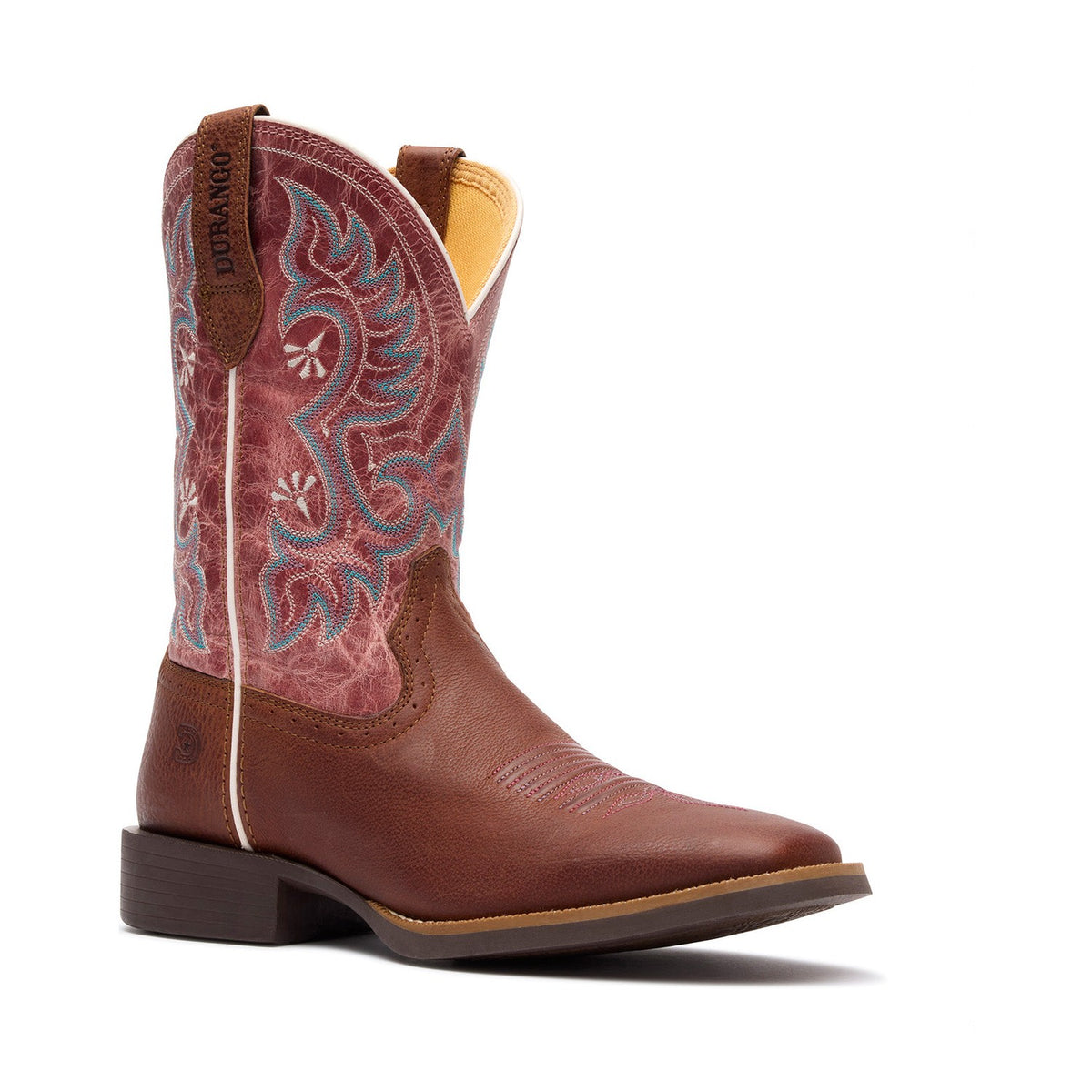 Durango Women's Shyloh 10" Square Toe Western Boot - Rusty Brown/Dusty Rose - DRD0484 6 / Medium / Rusty Brown/Dusty Rose - Overlook Boots