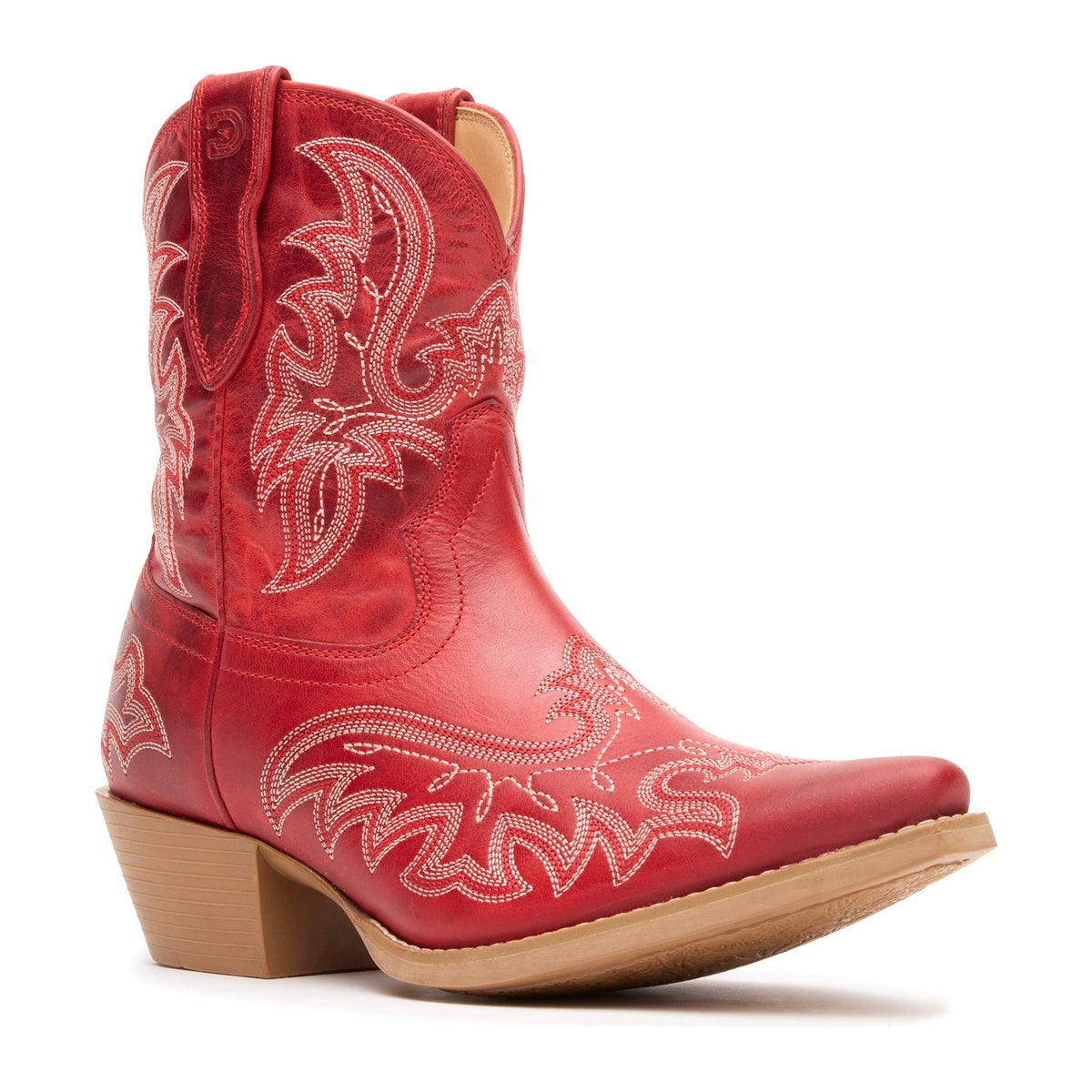Durango Women's Shyloh Pony 8" Snip Toe Western Boot - Crimson Red - DRD0490 6 / Medium / Crimson Red - Overlook Boots
