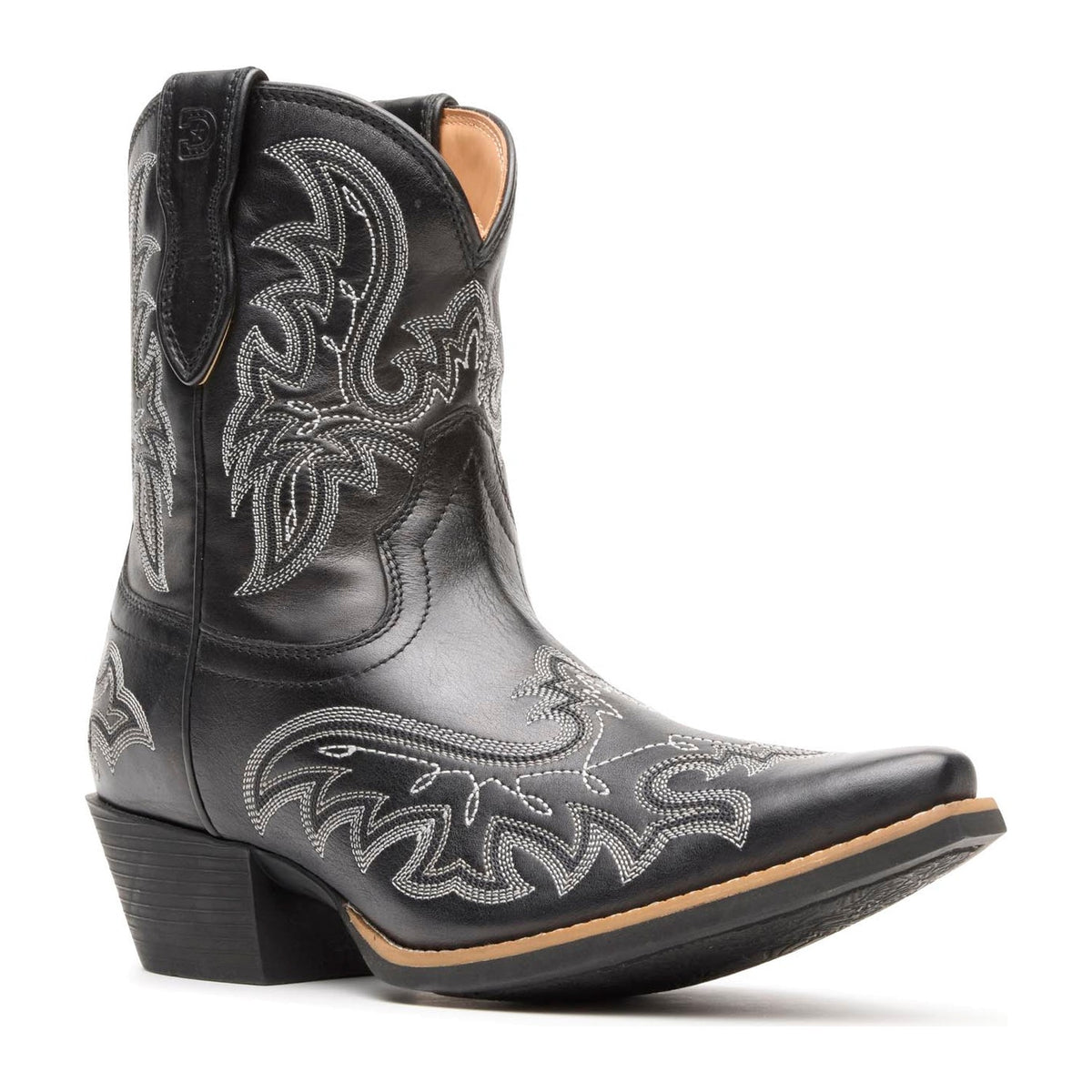 Durango Women's Shyloh Pony 8" Snip Toe Western Boot - Polished Black Onyx - DRD0491 5 / Medium / Polished Black Onyx - Overlook Boots