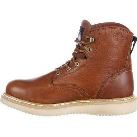 Georgia Men's 6" Wedge Steel Toe Work Boot - Brown - G6342 - Overlook Boots
