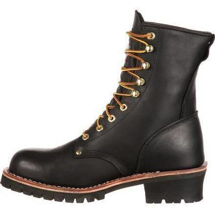 Georgia Men's 8" Logger Work Boot - Black - G8120 - Overlook Boots
