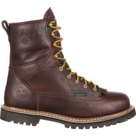 Georgia Men's 8" Waterproof Lace to Toe Work Boot - Brown - G101 - Overlook Boots