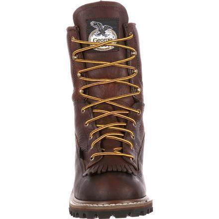 Georgia Men's 8" Waterproof Logger Work Boot - Brown - G7113 - Overlook Boots
