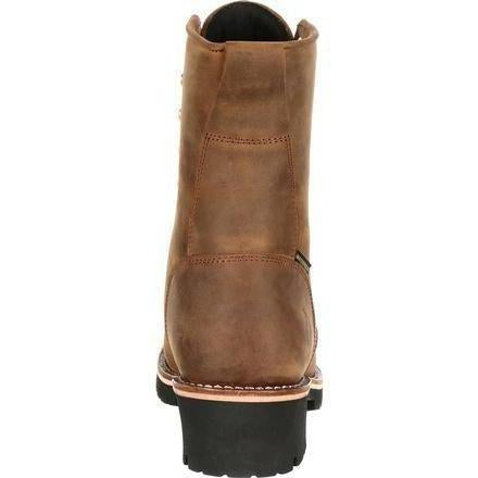 Georgia Men's 8" Waterproof Steel Toe Insulated Logger Work Boot - Brown - GB00065 - Overlook Boots