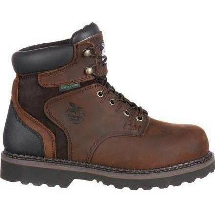 Georgia Men's Brookville 6" Waterproof Work Boot - Brown - G7134 - Overlook Boots