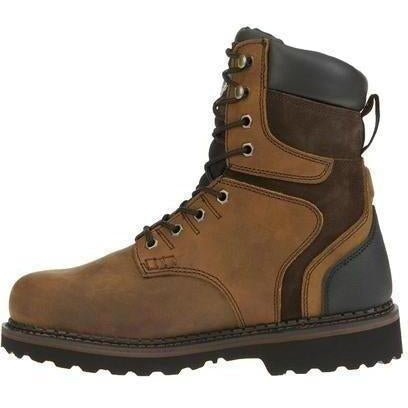 Georgia Men's Brookville 8" Steel Toe Waterproof Work Boot - Brown - G9334 - Overlook Boots