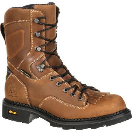 Georgia Men's Comfort Core 8" Composite Toe Logger Work Boot Brown GB00123 8 / Medium / Brown - Overlook Boots