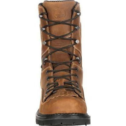 Georgia Men's Comfort Core 8" Low Heel Logger Work Boot Brown GB00122 - Overlook Boots