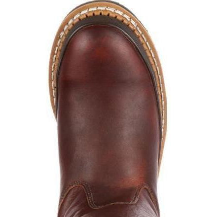 Georgia Men's Giant Steel Toe Pul-On Work Boots - Brown - G4374 - Overlook Boots