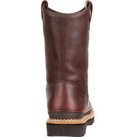Georgia Men's Giant Steel Toe Pul-On Work Boots - Brown - G4374 - Overlook Boots