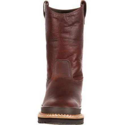 Georgia Men's Giant Steel Toe Pul-On Work Boots - Brown - G4374 - Overlook Boots