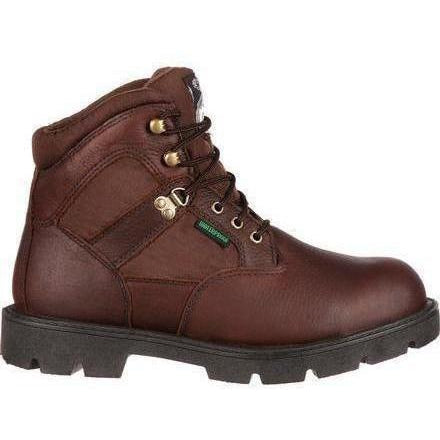 Georgia Men's Homeland 6" Waterproof Work Boot - Brown - G106 - Overlook Boots