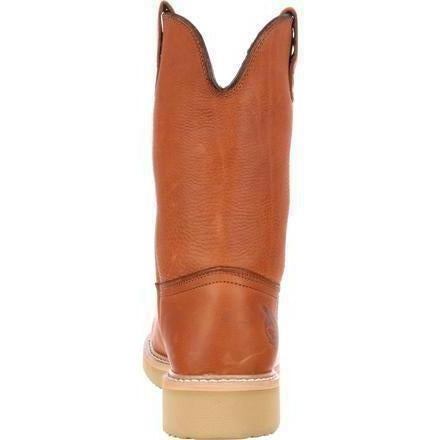 Georgia Men's Wedge Steel Toe Wellington Wedge Work Boot - Brown - G5353 - Overlook Boots