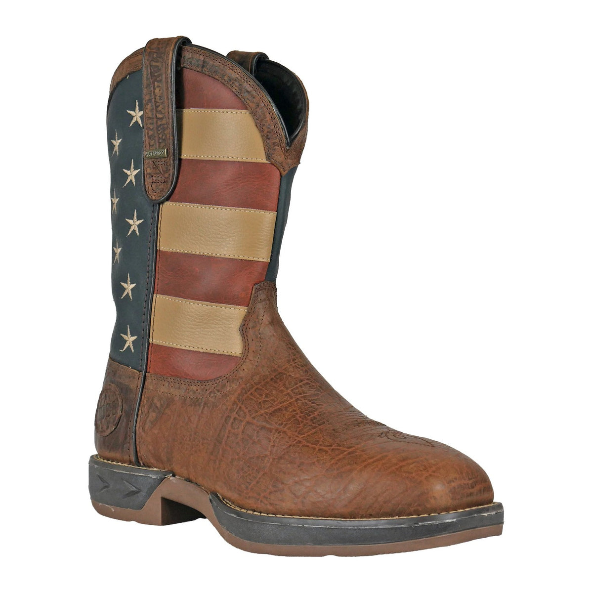 Hoss Men's Declaration Soft Toe Waterproof Pull On Western Work Boot - Brown - 94002 8 / Wide / Brown - Overlook Boots