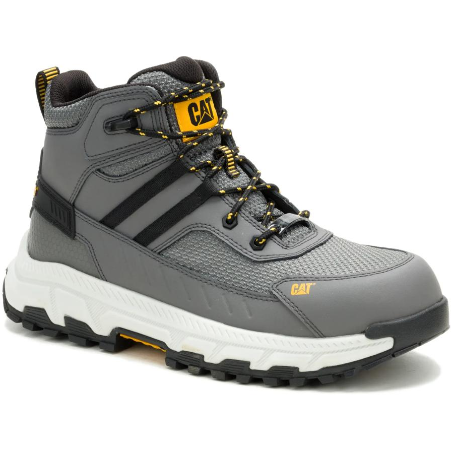 Cat Men's Booster Vent Comp Toe Athletic Work Boot- Gargoyle- P91846 6 / Medium / Gray - Overlook Boots