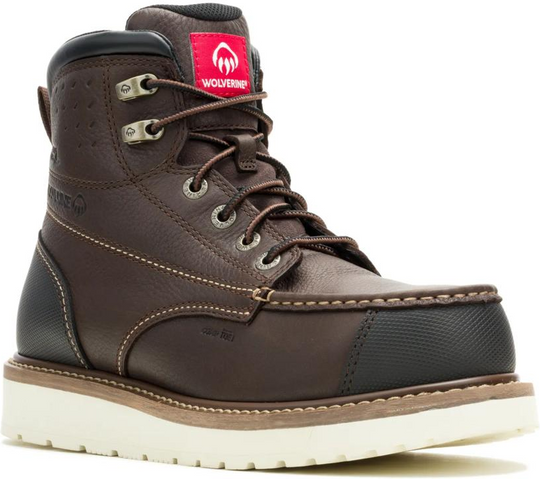 Wolverine Men's Loader 6" Comp Toe Waterproof Carbonmax Work Boot- Brown- W261030 - Overlook Boots