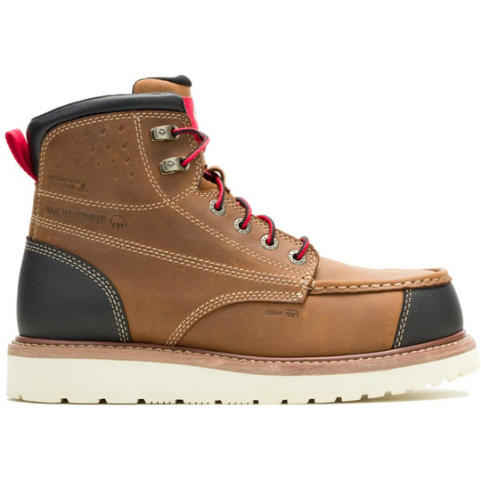 Wolverine Men's Loader 6" Comp Toe Waterproof Carbonmax Work Boot- Trail- W261029 - Overlook Boots