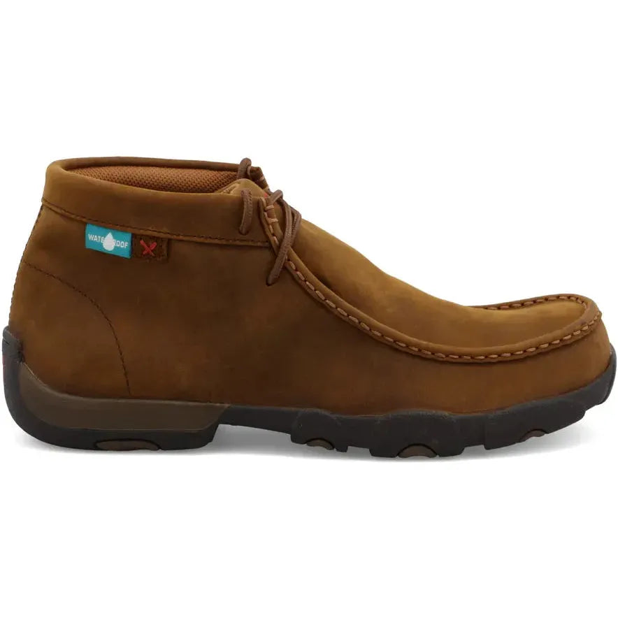 Twisted X Men's Chukka Driving Moc Toe Waterproof Work Shoe - Saddle - MDMW001
