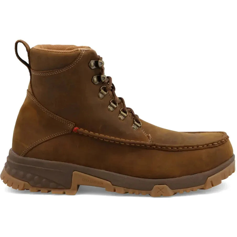 Twisted X Men's CellStretch 6" Comp Toe Lace Up Work Boot - Saddle - MXCC001