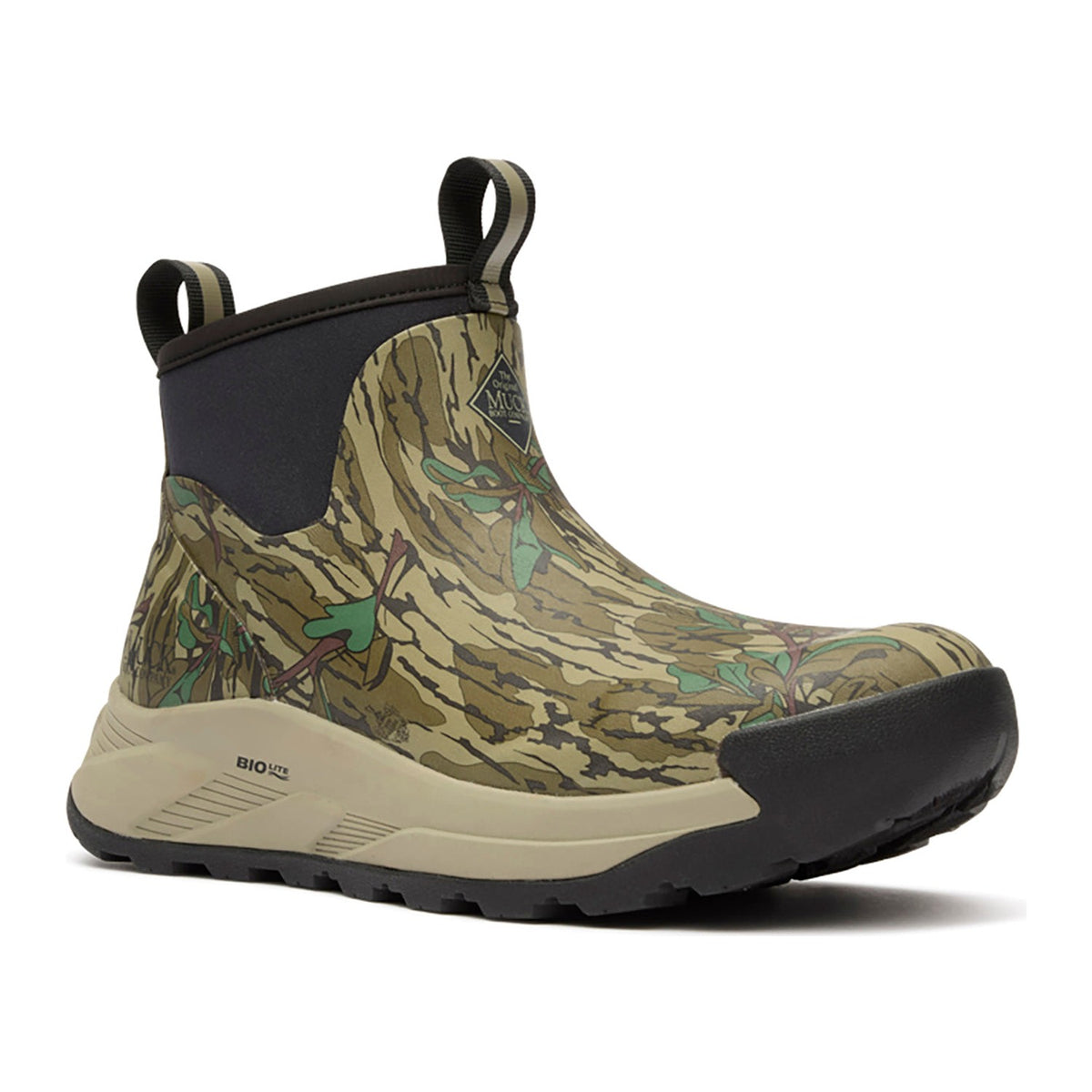 Muck Men's Outmax 6" Waterproof Neoprene Ankle Boot - Mossy Oak Greenleaf - MOX6MGL 7 / Medium / Mossy Oak Greenleaf - Overlook Boots