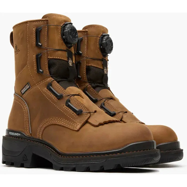 Rocky Men's Rams Horn 9" Comp Toe WP Logger Work Boot- Brown- RKK0509 - Overlook Boots