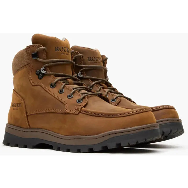 Rocky Men's Outback LTE 6" Moc Toe Hiker Outdoor Boot - Brown - RKS0704 - Overlook Boots