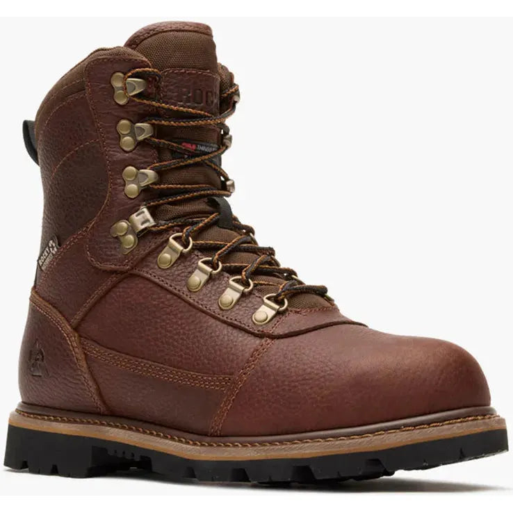 Rocky Men's Ranger 8" WP 800G Insulated Outdoor Boot- Brown- RKS0710 8 / Medium / Brown - Overlook Boots
