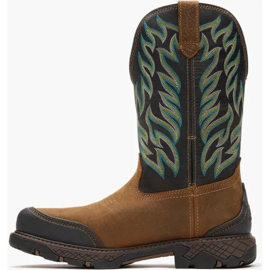 Rocky Men's Ironhawk 12" Comp Toe Waterproof Western Work Boot - Brown - RKW0466 - Overlook Boots