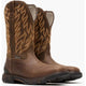 Rocky Men's Ironhawk 12" Square Toe Waterproof Western Work Boot - Brown - RKW0467 - Overlook Boots