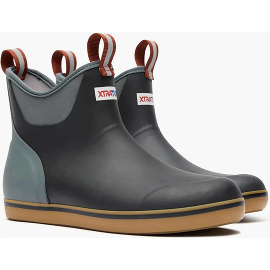 Xtratuf Men's Ankle Waterproof Slip Resistant Deck Boot- Black- XMAB001 - Overlook Boots